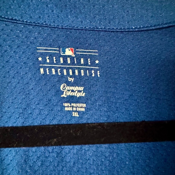 Los Angeles Dodgers Women’s Henley Jersey Top – Majestic MLB Licensed - Picture 5 of 5